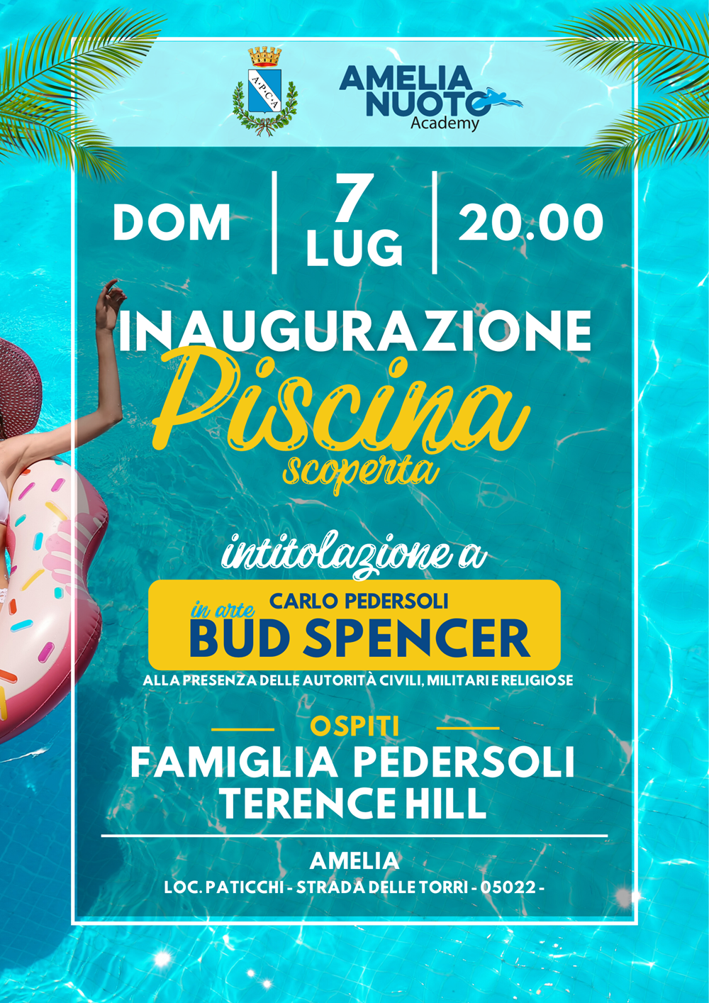 amelia locandina piscina