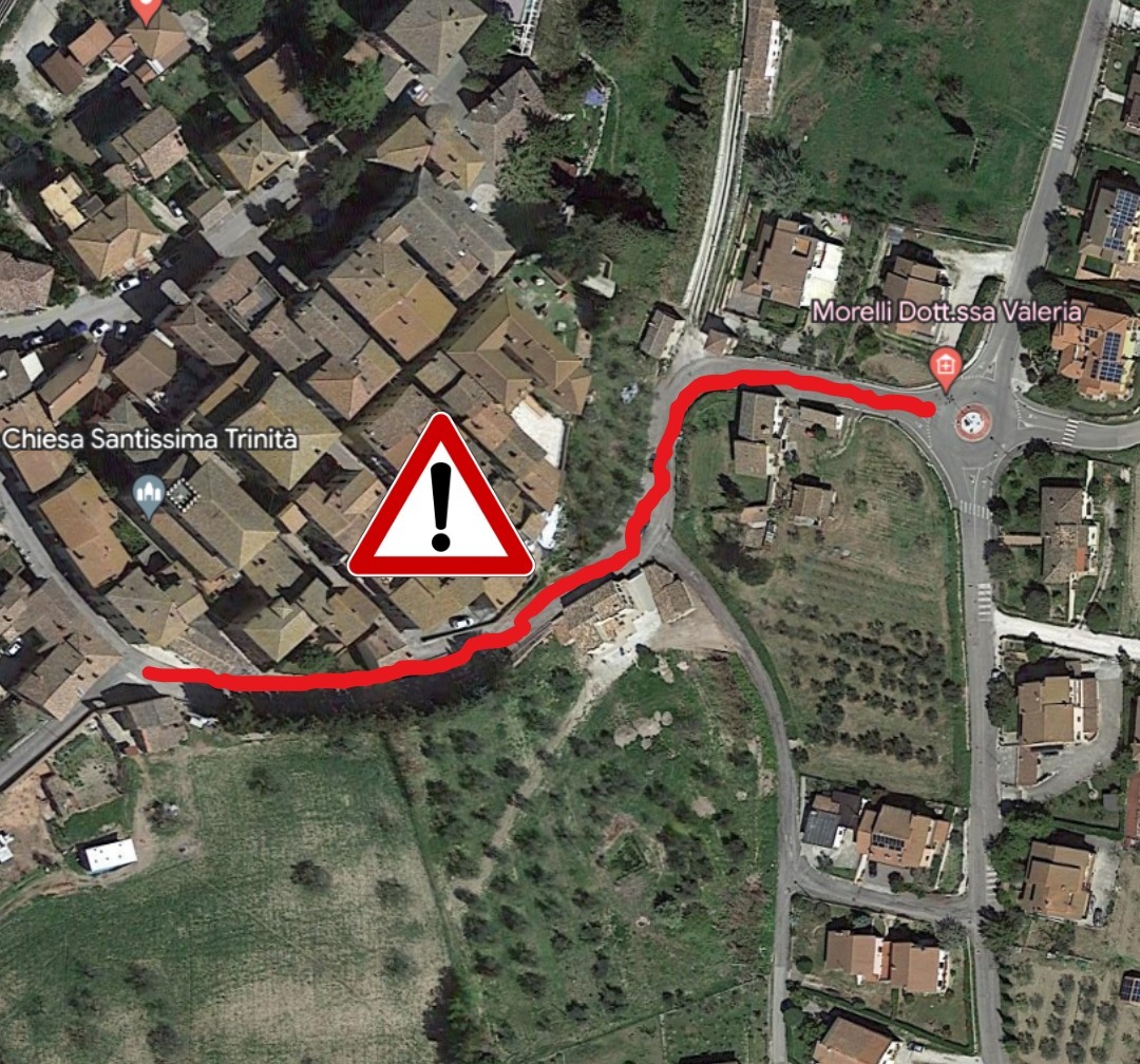 Avigliano Umbro strada chiusa
