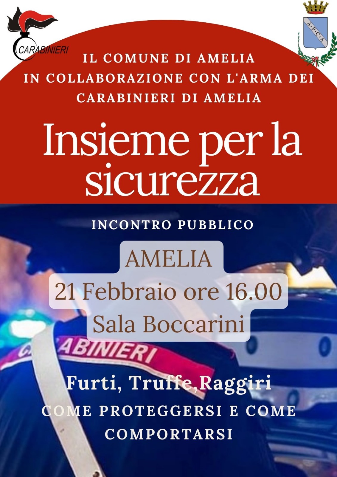 carabinieri locandina iniziativa ad amelia