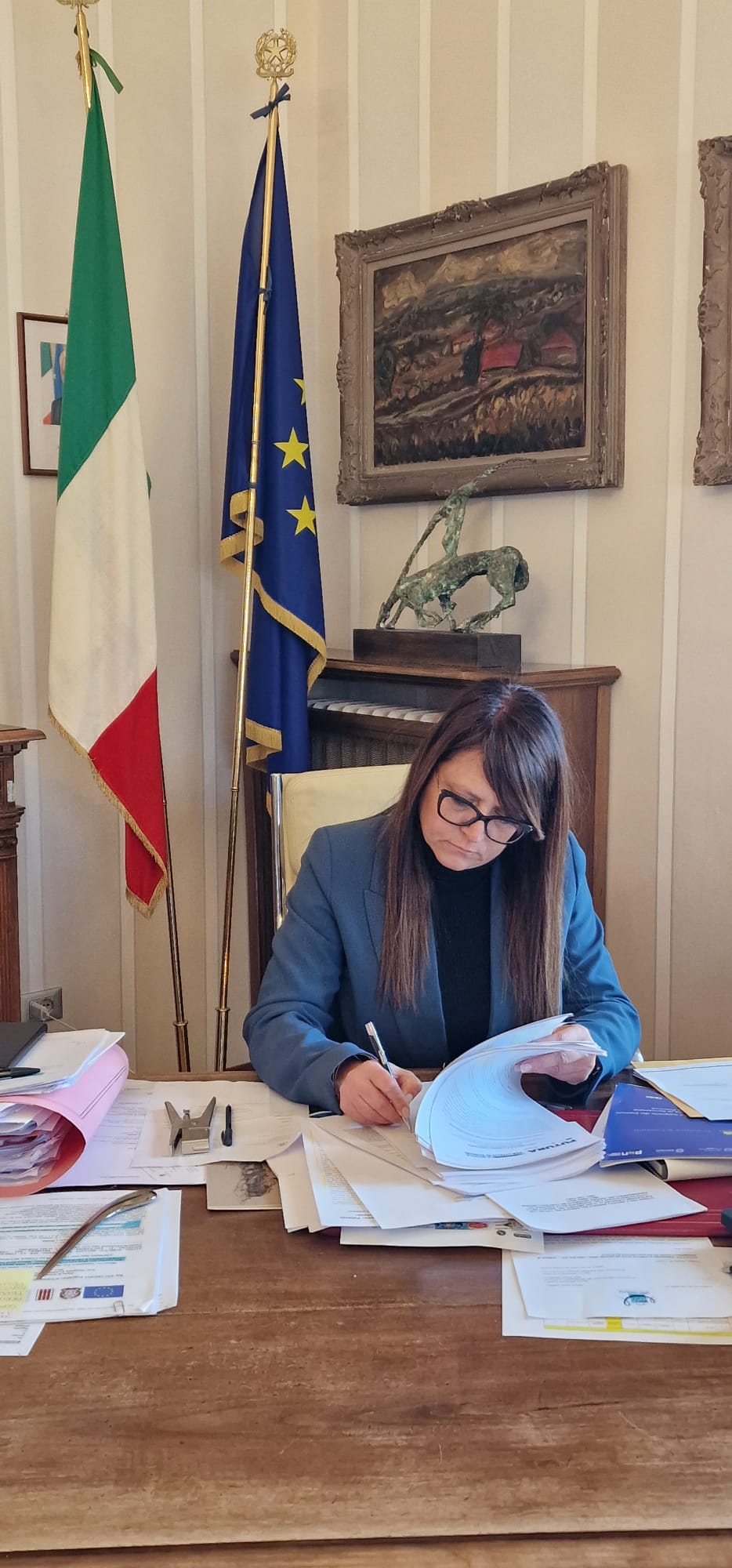 la firma da parte della presidente Pernazza 