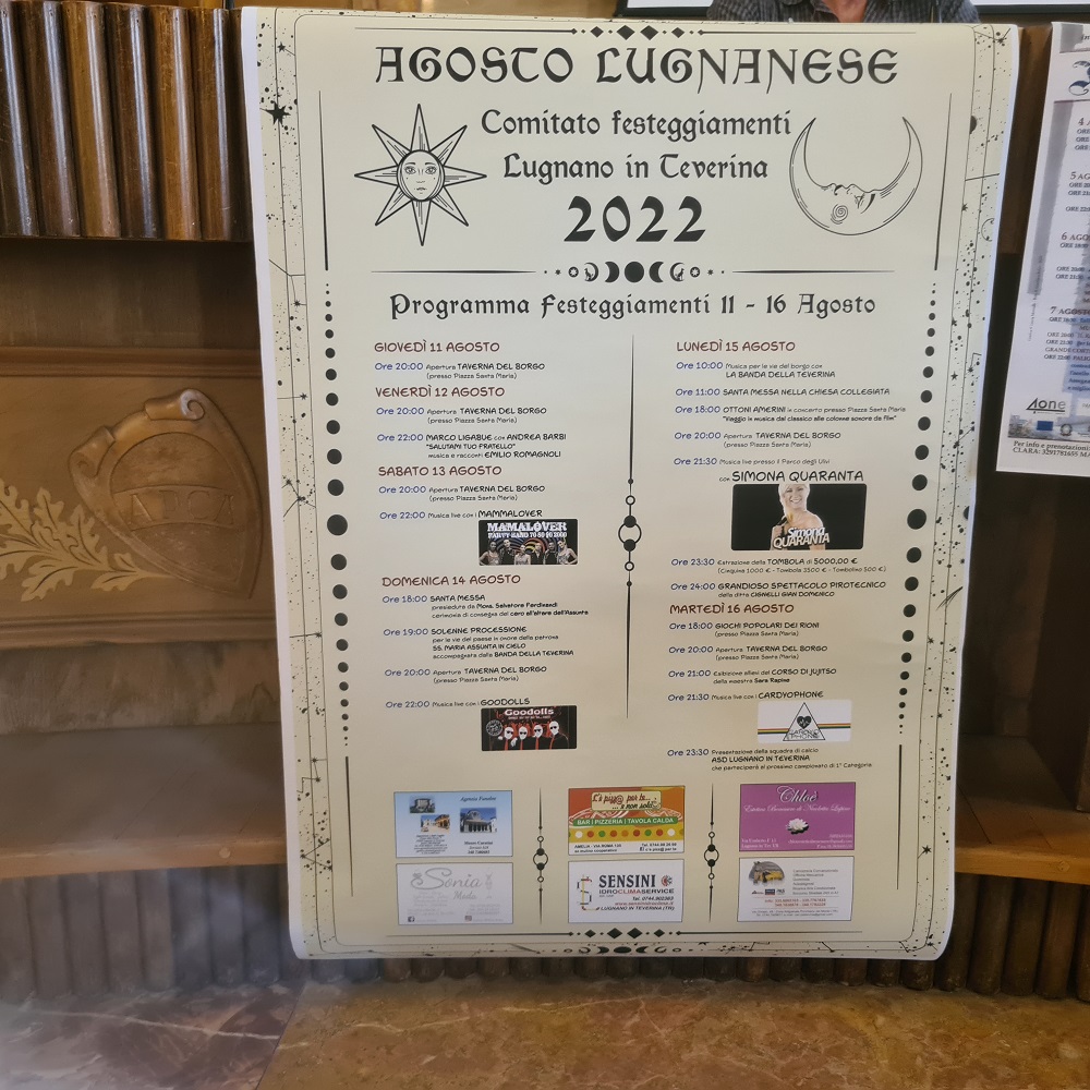 il manifesto della festa dell'Assunta