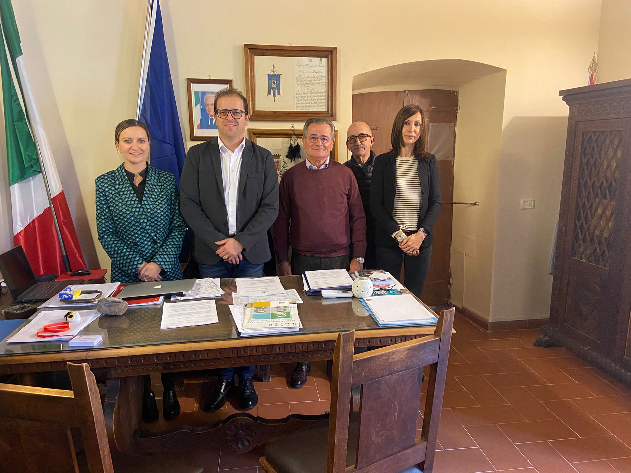 Il sindaco con i vertici Alliabox