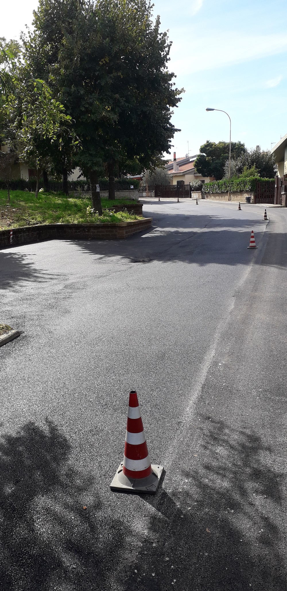 una delle strade sistemate a Porano